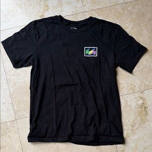 Billabong Black Tee with Vibrant Logo Patch